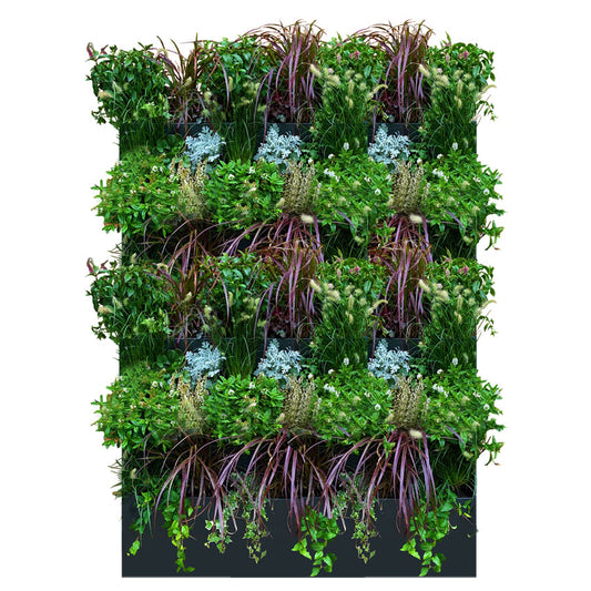 GreenWalls vertical living plant wall W80 x H120cm self build battery powered system 1 x W60cm tray column x 6 tray high kit with sidewalls
